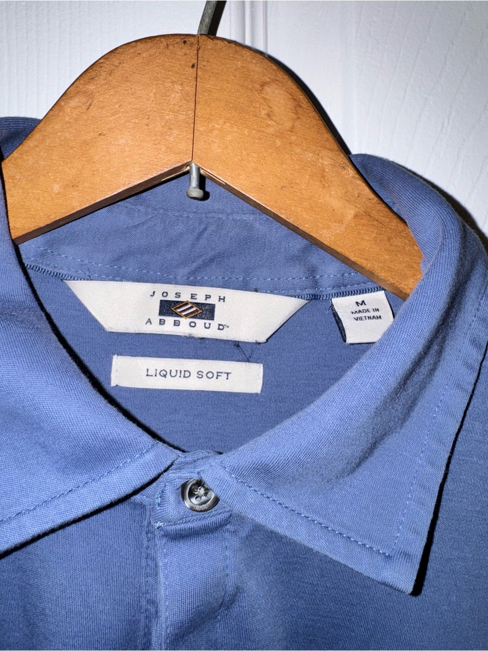 Joseph Abboud Blue Polo Shirt Men’s Medium Liquid Soft Short Sleeve - Picture 2 of 4
